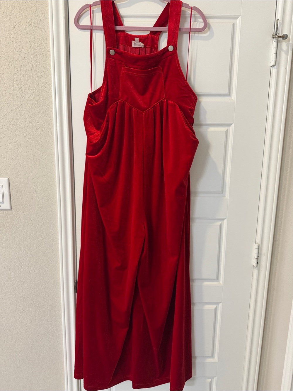 BiBi Red Velvet Jumpsuit Romper